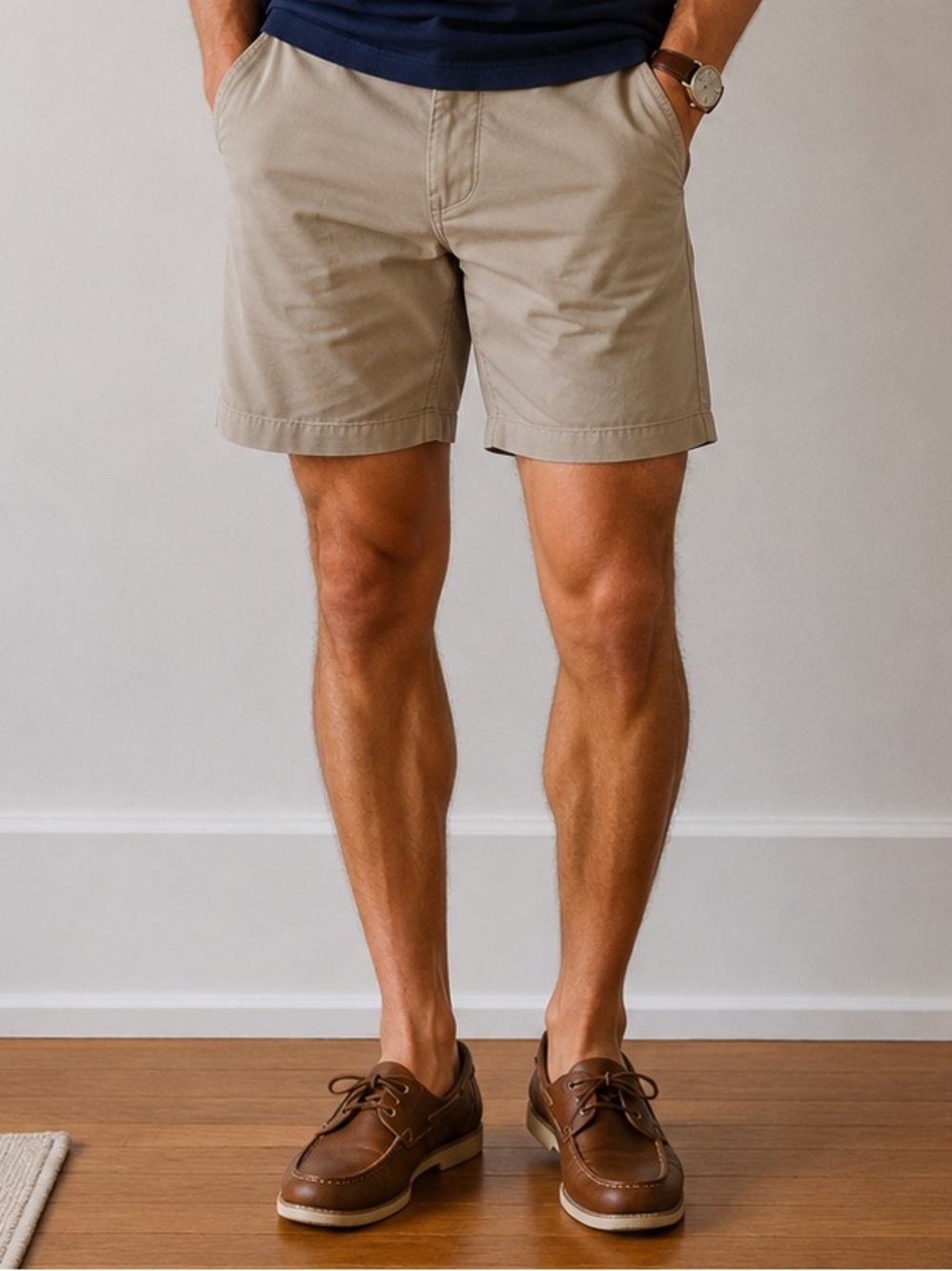 Polo by Ralph Lauren Men's Khaki Flat-Front Shorts